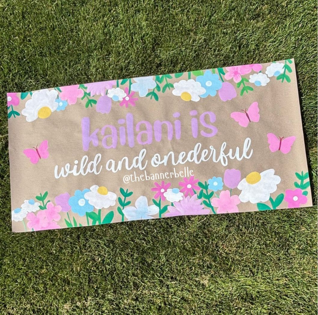 Birthday Banner - Custom (35” tall)