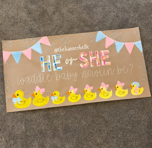 Baby Shower Banner - Custom (35” tall)