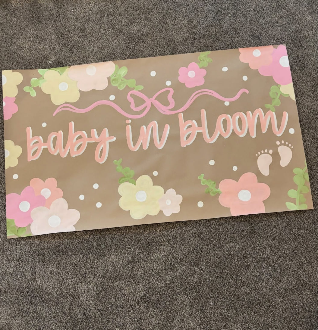 Baby Shower Banner - Custom (35” tall)
