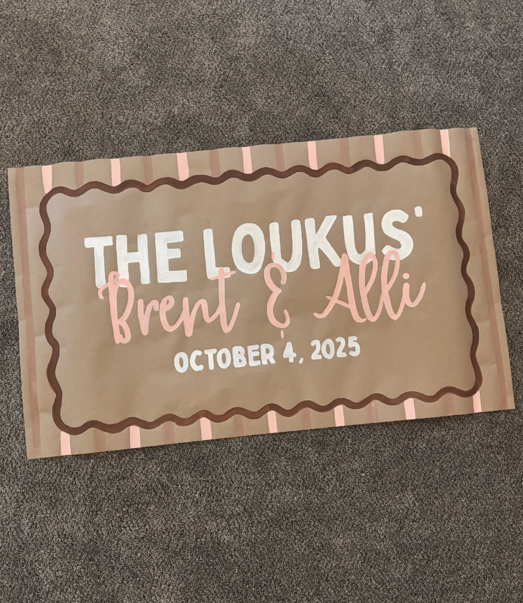 Wedding Banner - Custom (35” tall)