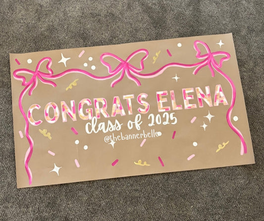 Graduation Banner - Custom (35” tall)
