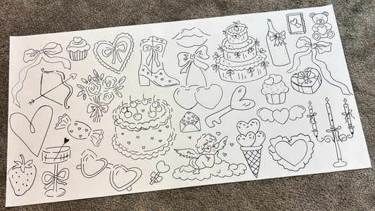 Valentine’s Jumbo Coloring Sheet - READY TO SHIP