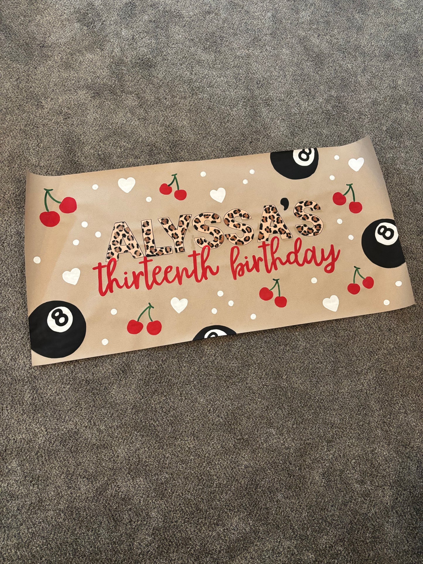 Birthday Banner - Custom (35” tall)