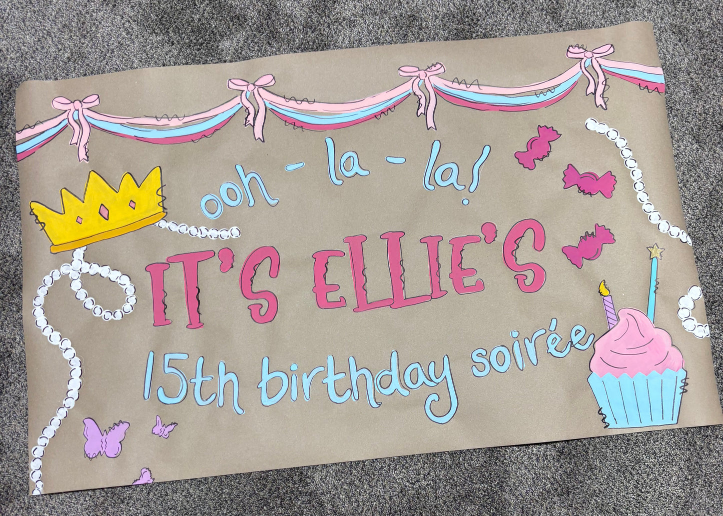 Birthday Banner - Custom (35” tall)