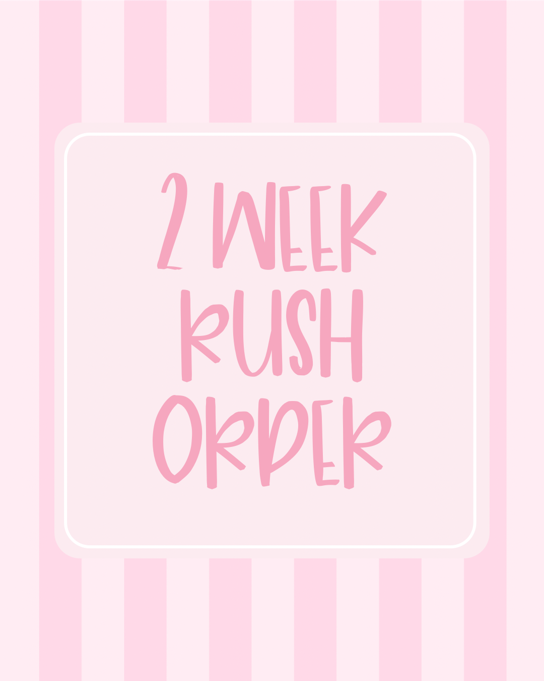 Rush Order Fees for CUSTOM Banners — 2 week